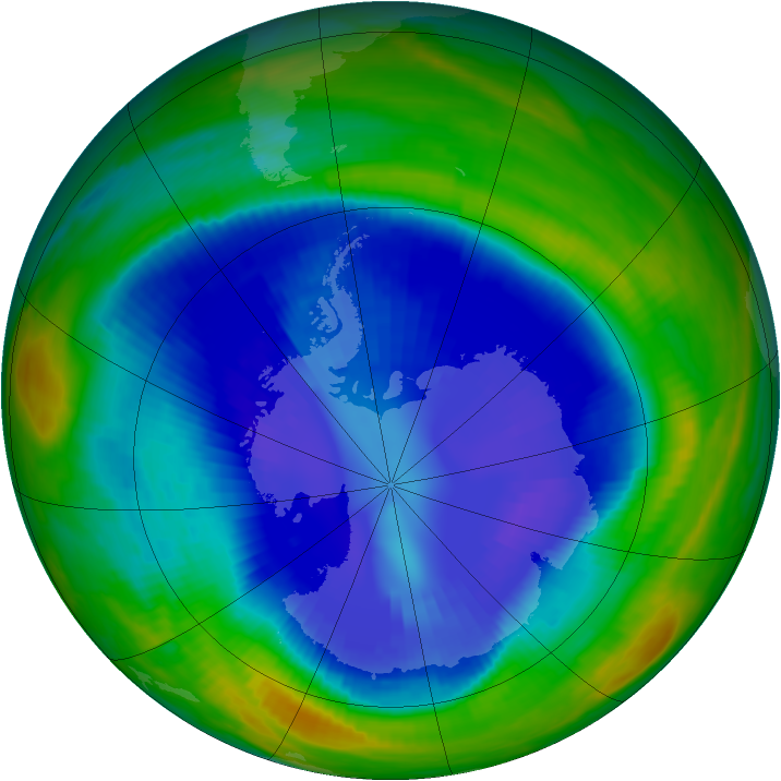 Antarctic ozone map for 05 September 1998